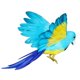 thumbnail image 2 of Artificial emplumado animal pájaro jardín estatuilla decoración loro azul claro, 2 of 3