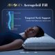 thumbnail image 4 of Almohada zibroges King Size, juego de 2, de plumón con fuelle, 4 of 9