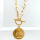 thumbnail image 4 of Collar Sagrado Corazon Jesús; Protección; Regalo Para Mujer Dorado, 4 of 9
