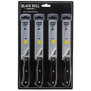 Set 4 Cuchillos Steak Corte Y Estilo Premium Black Bull - Ps