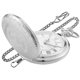 thumbnail image 1 of Reloj de bolsillo Realpoo 46 mm Plata con patrón de flor y movimiento de cuarzo, 1 of 8