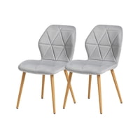 Habita2 Chile - Pack 2 Sillas Aviador Para Comedor Simil Madera Gris