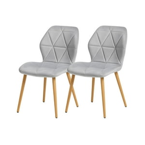 Habita2 Chile - Pack 2 Sillas Aviador Para Comedor Simil Madera - Gris