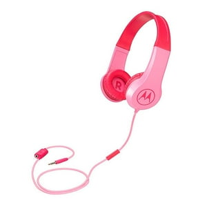 Audifonos Motorola Jr 200 On Ear Rosado Microfono Resistente Rosa