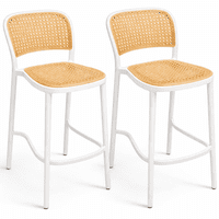 Moboi - Pack 2 Taburetes Delta Piso De Bar O Terraza 66Cm Blancos