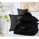thumbnail image 5 of Juego de cama CozyLux Queen Seersucker, edredón negro, 7 piezas, 5 of 9