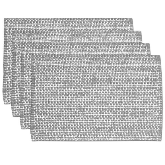 Juego de 4 unidades de la colección Sweet Home de Placemats, 100% algodón, color gris