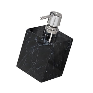 Bothyi - Dispensador De Jabón Rústico, Botella De Loción Con Bomba Vacía Para Cocina, Baño, Baño, Color Negro Y Plateado