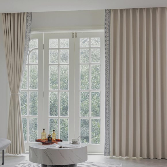 Cortinas VisionaryHomeDesign 132 × 259 cm Bordadas - Pack de 2