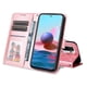 thumbnail image 5 of Funda tipo cartera FOXDOCK para Xiaomi Redmi Note 10s 4G , diseño girasol en relieve, cuero PU, cierre magnético, soporte y tarjetero, 5 of 5