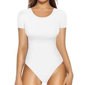 Malltradecl - Pack 3 Body Liso Manga Corta Cuello Redondo Negro+Blanco+Burdeos