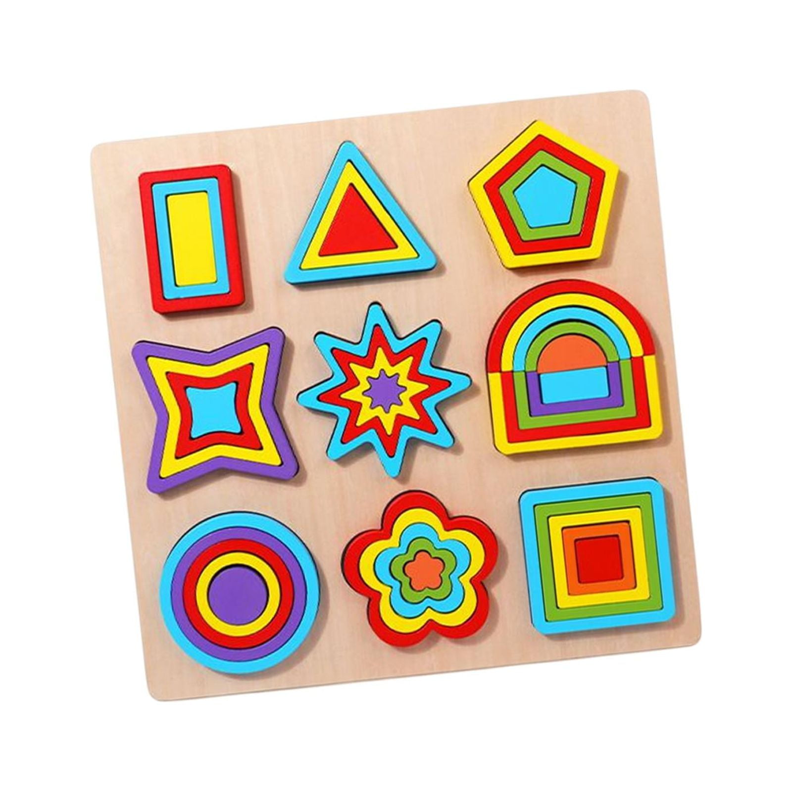 Bothyi - Tablero A Juego Con Formas, Aprendizaje Educativo Para Niños De 3 Años, Niños Pequeños, Estilo A