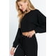 thumbnail image 2 of Saronite Suéter Básico Hacci de Punto, Informal, con Mangas Largas Estilo Dolman, Negro (para Mujer), 2 of 3