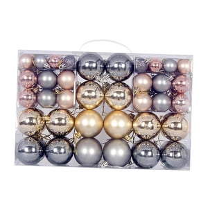 Bothyi - 100 Uds Adornos De Bolas De Navidad Decoración Árbol De Navidad Diy Para Compromiso Hierro Gris Dorado