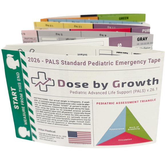 Cinta de Dosificación PALS Dose By Growth 2026 para Emergencias Pediátricas