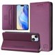 thumbnail image 2 of Funda Billetera con Soporte para iPhone 15 Plus Bloqueo RFID Plegable Violeta, 2 of 6