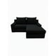 thumbnail image 1 of Sofá Modular Nápoles Felpa Negro, 1 of 2