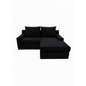 Sc Decohome - Sofá Modular Nápoles Felpa Negro