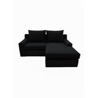 Sc Decohome - Sofá Modular Nápoles Felpa Negro