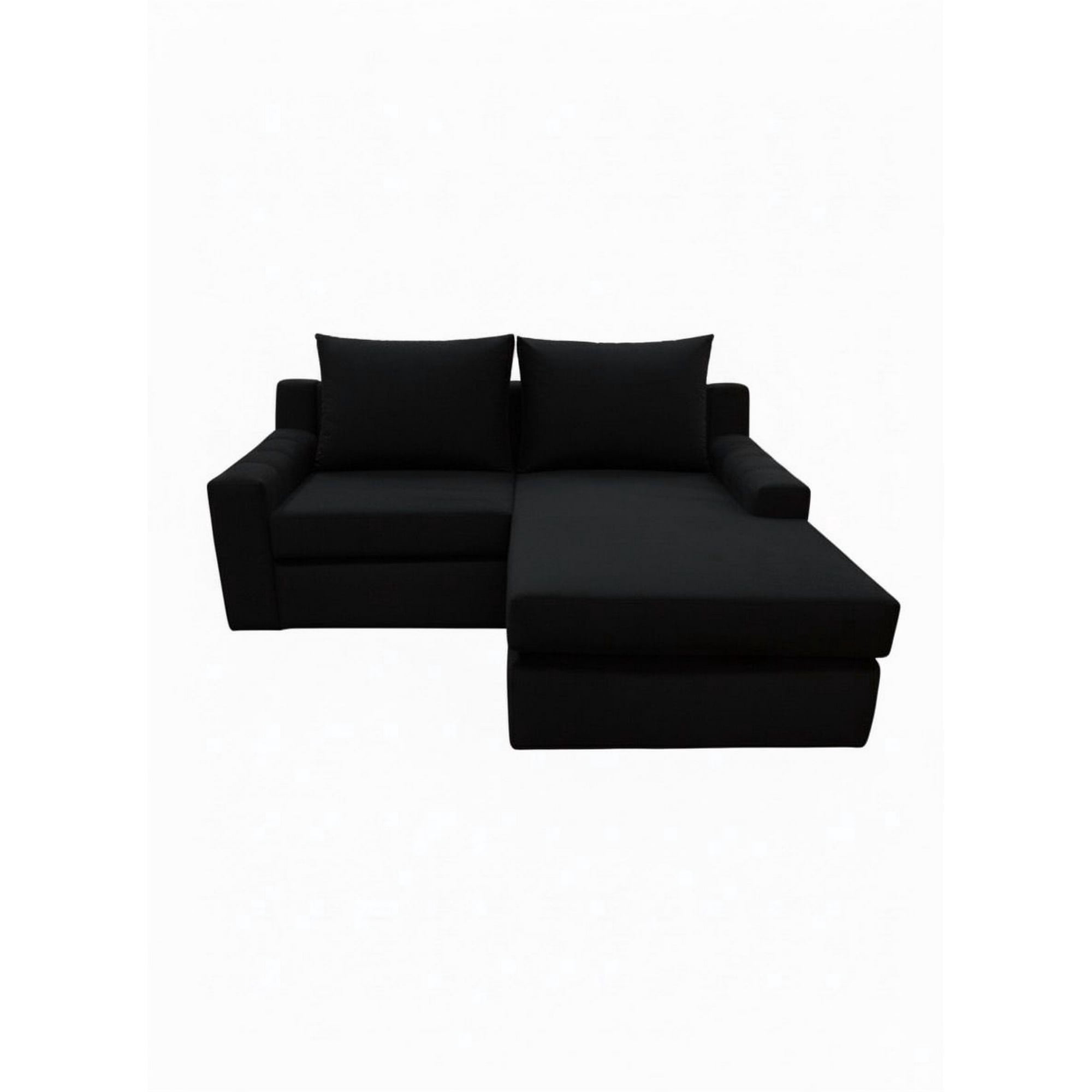 Sc Decohome - Sofá Modular Nápoles Felpa Negro