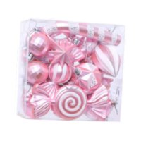 Magideal - 16 Adornos Navideños Colgantes Para Decoración Del Hogar, Accesorios Fotográficos, Adornos De Interior, Celebración Para Pared, Puerta, Hogar, Sala De Rosa