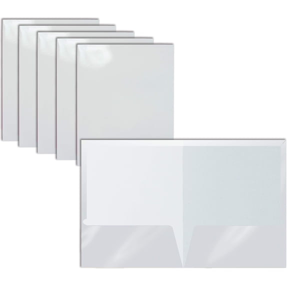 Carpetas de papel Better Office Products, laminadas brillantes, blancas