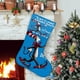 thumbnail image 1 of Dr. Seuss Tema: Calcetines de Navidad, fino lino blanco para colgar en escaleras y chimenea, decoración navideña para el hogar, regalo de Navidad.54cm×38cm, 1 of 5