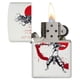 thumbnail image 3 of Encendedor de bolsillo Zippo Samurai Girl blanco mate a prueba de viento, 3 of 6