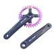 thumbnail image 2 of Juego de bielas de una sola velocidad, juego de bielas para bicicletas de montaña, 170 mm, con piñón estrecho, ancho y plato redondo de repuesto (104 34T, 2 of 5