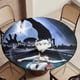 thumbnail image 5 of Giallo (terror thriller)-theme Fitted Round Tablecloths Elastic Edged Table Covers Waterproof Table Cloth for Kitchen Holiday Party Tables Decor 120cm, 5 of 6
