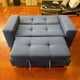 thumbnail image 3 of Sofá Cama Azul Marino Elegant 2 Plazas con Puffs y Respaldo Reclinable, 3 of 4