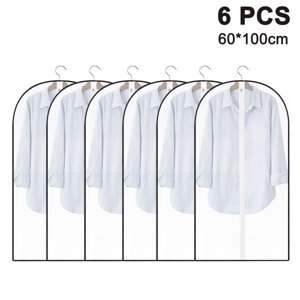 Vhermosa - Bolsa Para Ropa (6 Unidades, 60 X 100 Cm), Transparente, Para Guardar Ropa, Chaquetas, Abrigos Y Trajes A Largo Plazo, Protege Contra El Polvo Y Las Polillas.