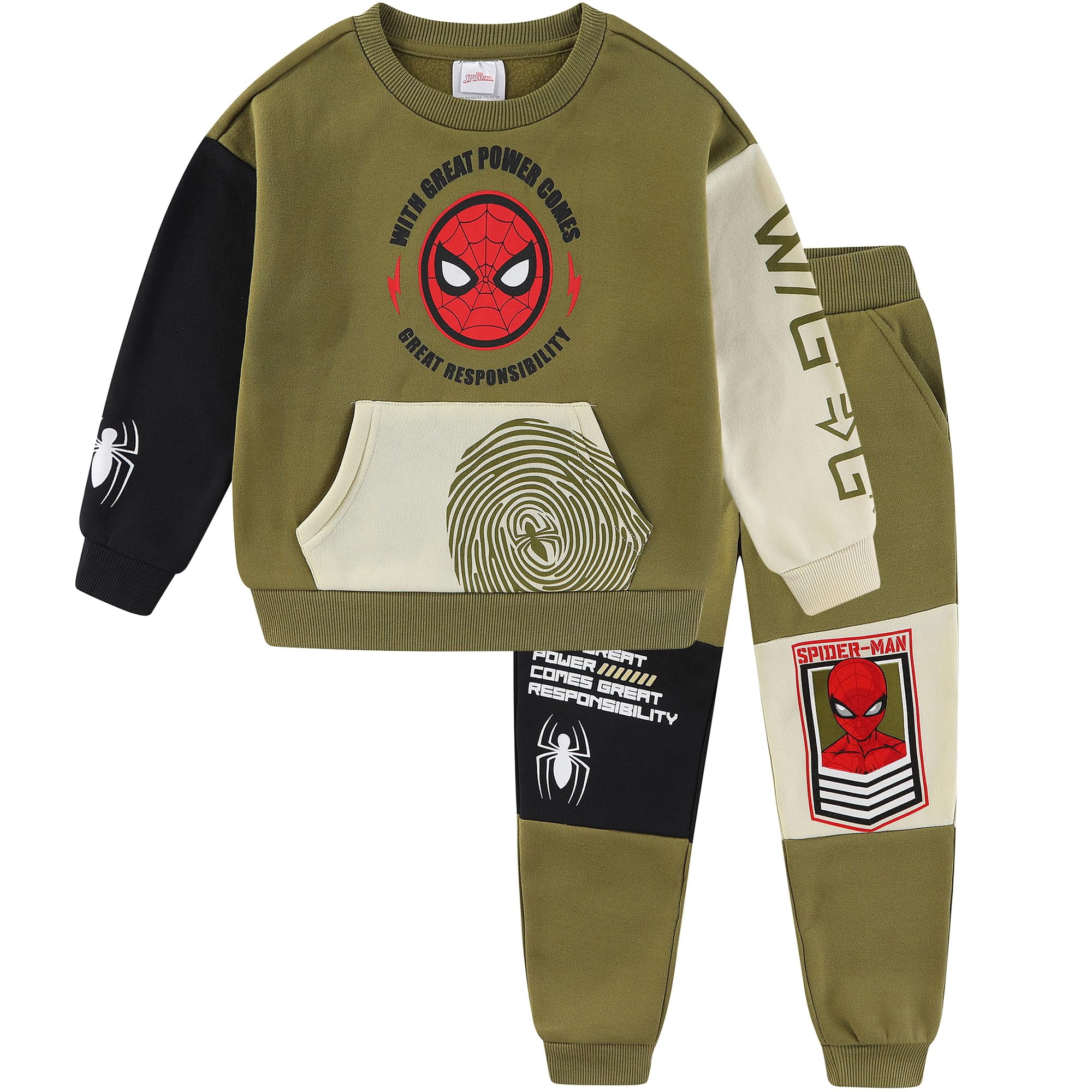 Conjunto De Buzo Y Pantalón De Polar Marvel Spider-man Para Niños