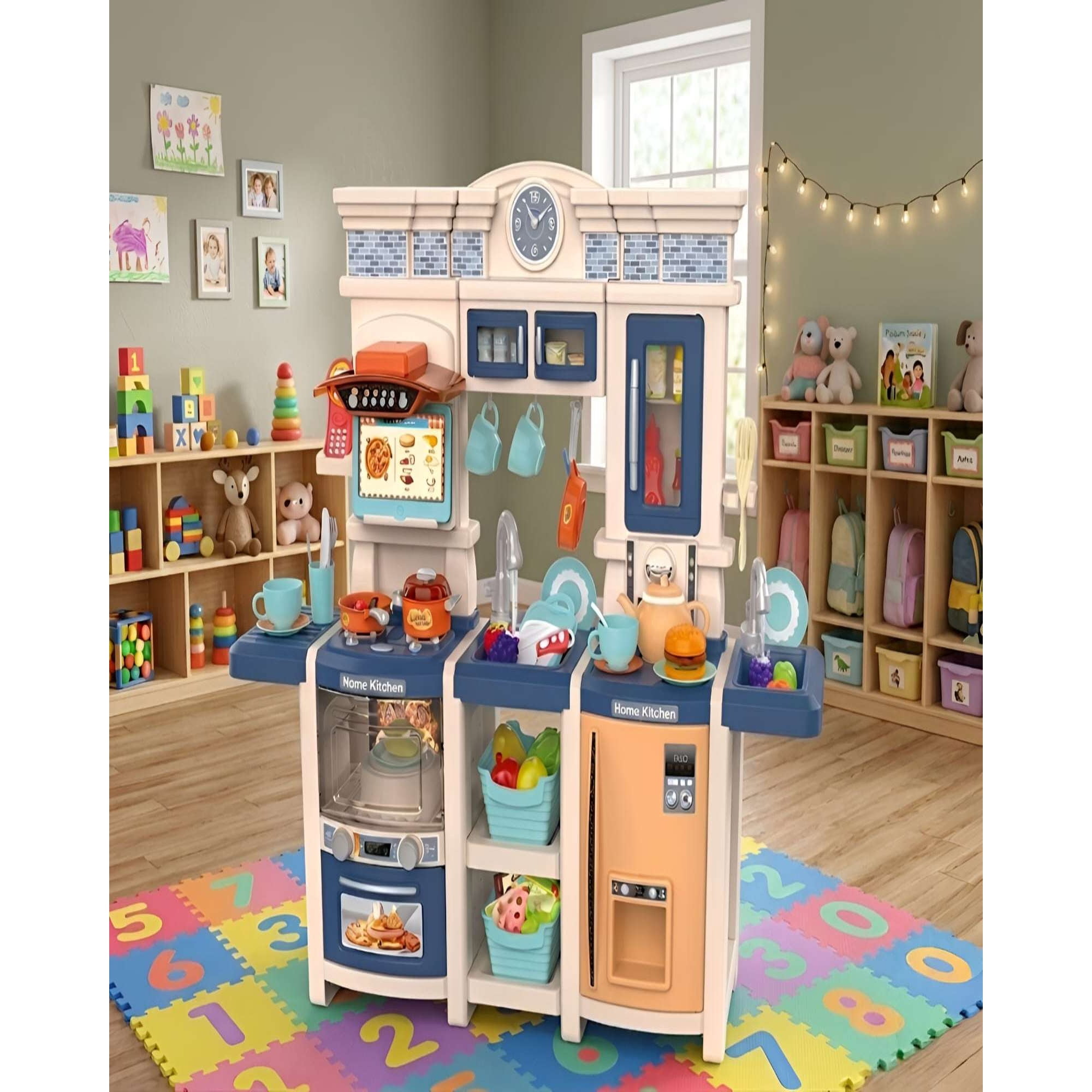 Myl Todo Hogar - Cocina De Juguete Infantil Home Kitchen 108 Piezas Con Sonido Y Agua