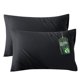 thumbnail image 1 of Fundas de Almohada Bedsure con Cierre Tamaño Queen Juego de 2 en Negro, 1 of 9