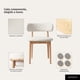 thumbnail image 5 of Silla Para Comedor Madera Tapizada Moderna Respaldo Siena Beige, 5 of 8
