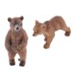 thumbnail image 2 of 2 Piezas Realista Oso Pardo Fauna Animal Estatuilla Modelo Figura Juguete Para Ni?os, 2 of 4