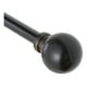 thumbnail image 4 of Set Doble De Barras Para Cortina Extensible 200-250 Cm De Metal Diámetro 13/16 Mm Soporte De Muro Terminal Bola Color Negro Orb, 4 of 7