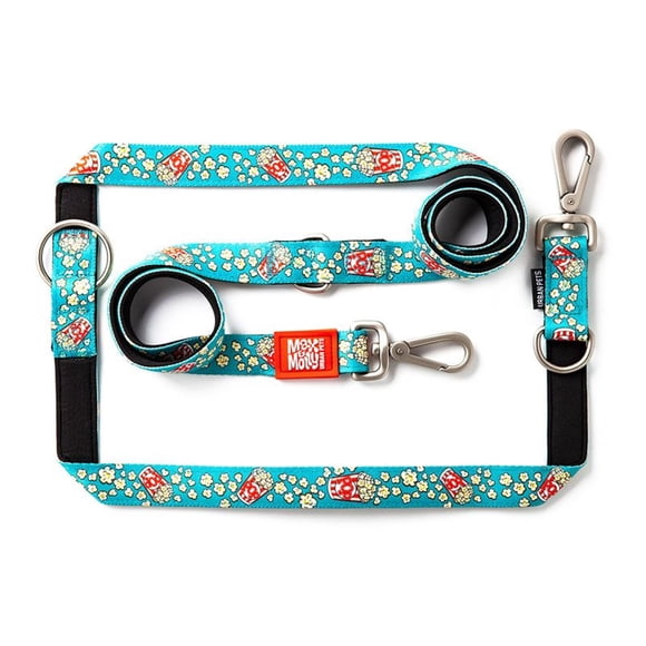 Correa Multifuncional Para Perros Talla L Diseño Popcorn