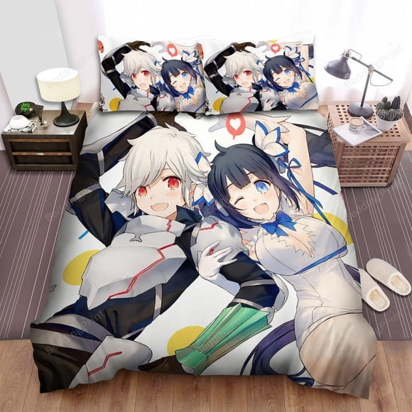 Is It Wrong To Try To Pick Up Girls In A Dungeon Anime Quilt Duvet Cover Set3-Piece Bedding Set