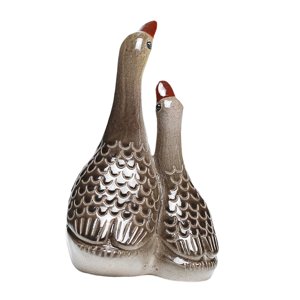 Magideal - Escultura De Mascota De Té, Figura De Ganso En Miniatura, Adorno Decorativo De Ganso Que Cambia De Color, Estatua De Ganso Pequeña Para Decoración De