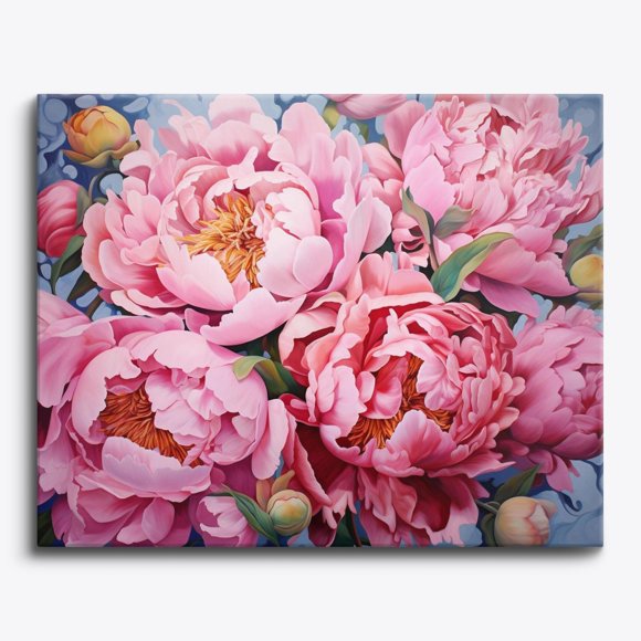 Kit de Pintura por Números Craftoria 40 × 50 cm Floral - 36 colores