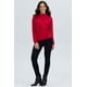 thumbnail image 4 of Polera Mujer Aplicación Arrugado Rojo Oscuro, 4 of 4
