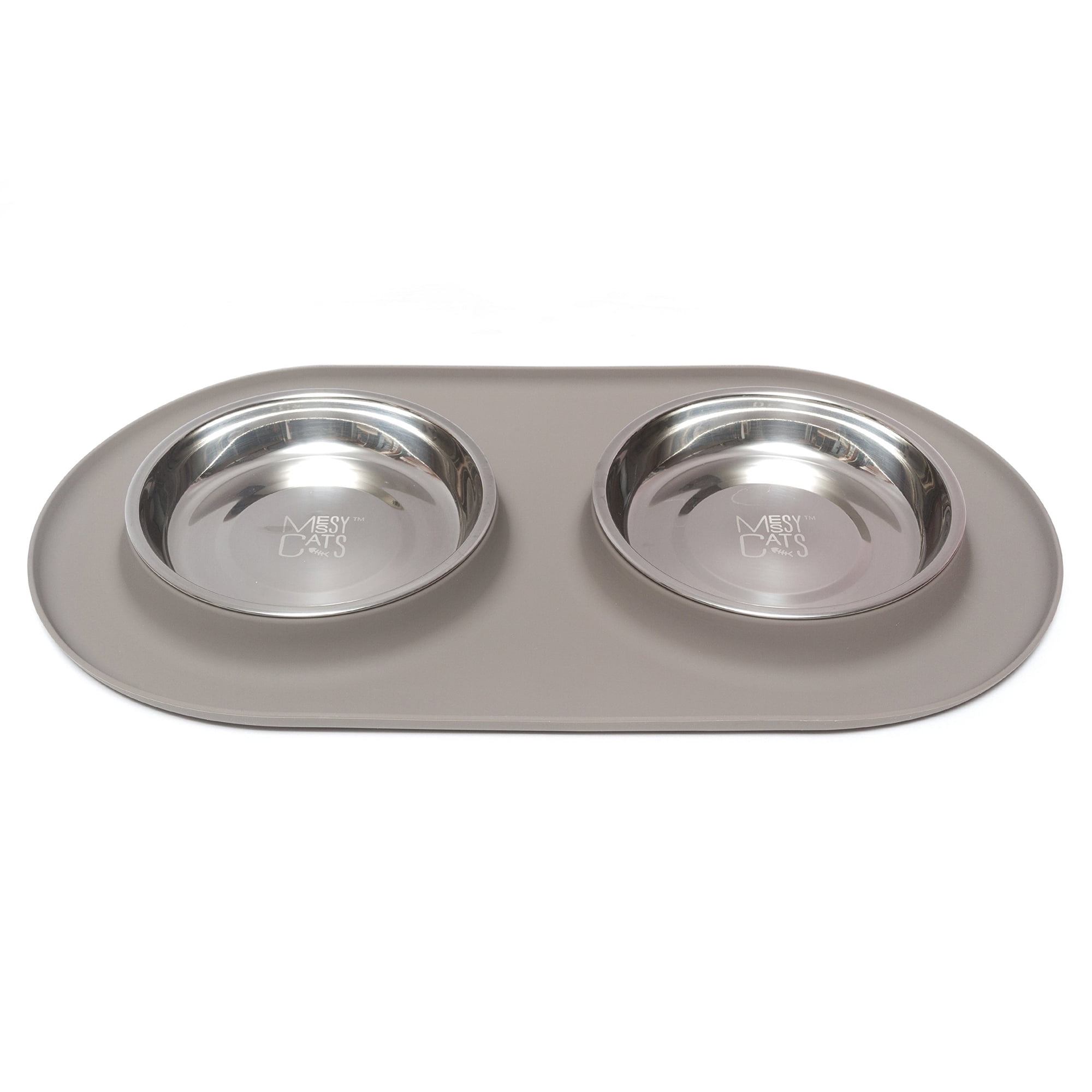 Comedero Para Gatos Messy Cats Doble De Silicona Antideslizante, 1,75 Tazas