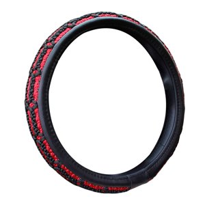 Ioensy - Funda Para Volante De Coches De 15 Pulgadas Transpirable Para Decoración De Verano Cubierta Roja