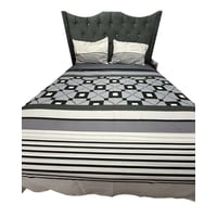 Teng Fei - Sabana De Género 2 Plazas Rayas Y Cuadros