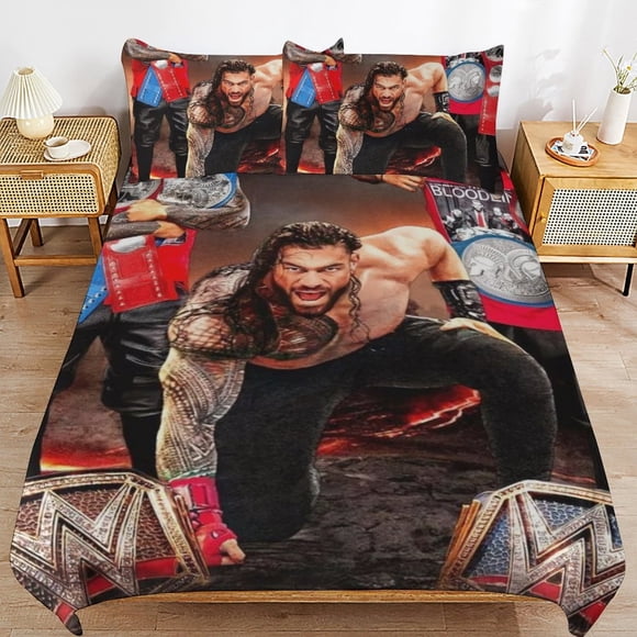 WWE Gentle Texture Machine Washable Bedding Essentials Soft Touch Duvet Cover Sets for Home