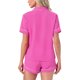 thumbnail image 3 of INSPIRE CHIC Conjunto de pijama de mujer con estampado de corazones, suave, con botones, de manga corta, conjunto de descanso con pantalones cortos para primavera verano S rosa fuerte, 3 of 6