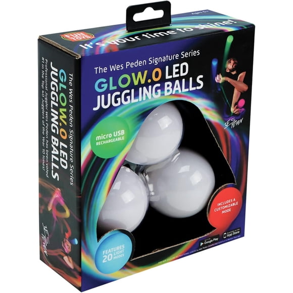 Pelotas Malabares LED Spinballs Glow.0 Wes Peden 70 mm 20 Modos