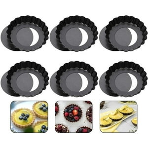Genérico - Pack X6 Moldes Tartaleta Desmontable Tarta Individual 8Cm